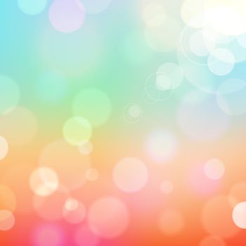 Festive colorful background of blue and red colors with bokeh defocused lights. Vector eps10.