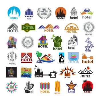 biggest collection of vector logos hotels for leisure tourism