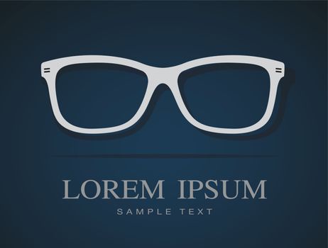 Vector image of Glasses on blue background.