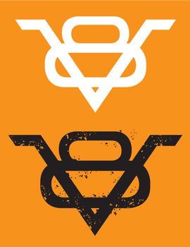 Vector illustration of V8 engine emblem.
Includes clean and grunge versions.
