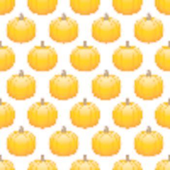 Seamless pattern with pumpkins on white background