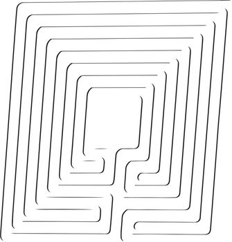 Abstract image of the labyrinth. Vector illustration.