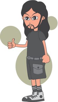 editable cartoon guy character vector graphic art design illustration