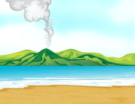 Illustration of the blue sea