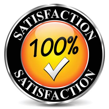Vector illustration of satisfaction guarantee modern icon on white background