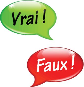 French translation for right and wrong speech bubbles