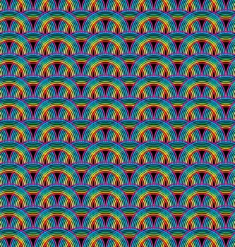 Seamless rainbow pattern tile for creative design