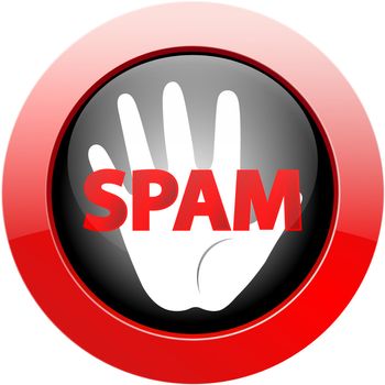 Spam beware icon for creative design