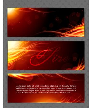 Vector illustration of Fire glow background