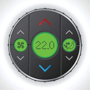 Air condition gauge with triple green lcd display