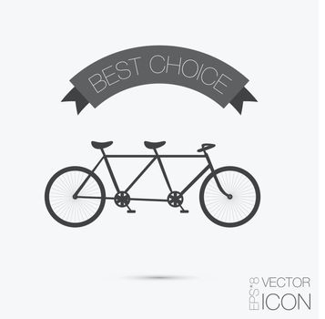 retro bicycle icon, Symbol of transport. Icon of a healthy lifestyle