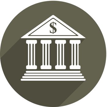 Bank vector icon isolated.