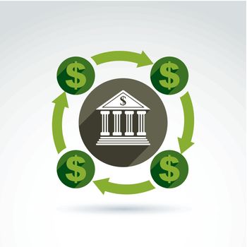 Banking credit and deposit money theme icon, vector conceptual stylish symbol for your design.