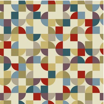 Vector colorful geometric background, squared pockmarked abstract seamless pattern.