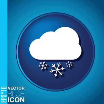 cloud snow icon. the weather icon