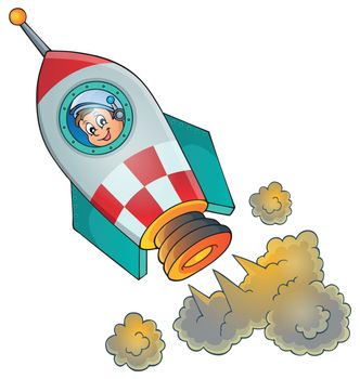 Image of small spaceship - eps10 vector illustration.
