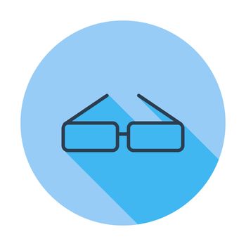 Glasses. Single flat color icon. Vector illustration.
