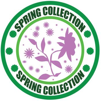 Stamp with text spring collection inside, illustration