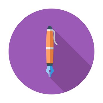 Pen. Single flat color icon. Vector illustration.