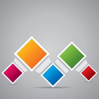 colorful square infographics