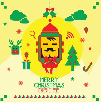 Christmas card Smartwatch card holiday