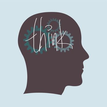 Mind Machine - Think. Vector illustration Eps 10