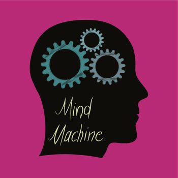 Mind Machine - Think. Vector illustration Eps 10