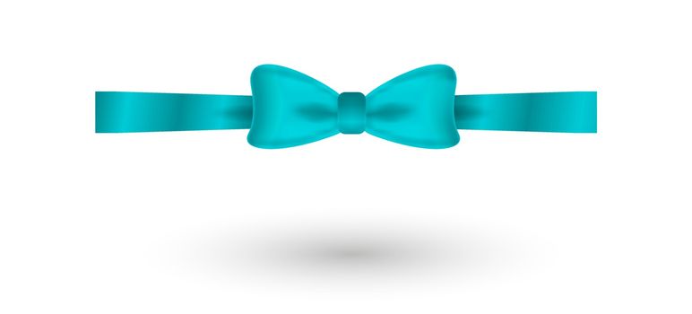 blue elegant gradient bow on white background