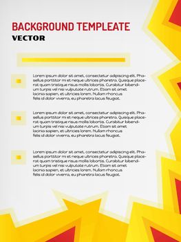 infographic background template with gold and red triangles on gray background