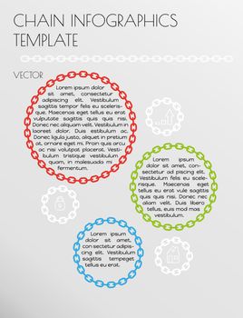 infographcs with chain color circles on gray background