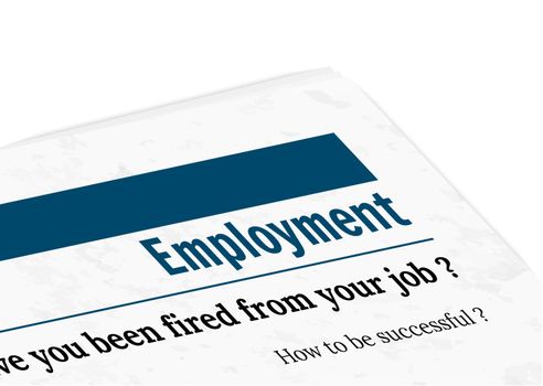 newspaper with grunge effect - employment, vector