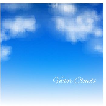 Realistic Sky With Gradient Mesh, Vector Illustration