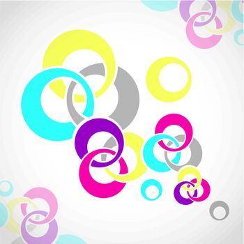 Illustration of Abstract Colorful Background With Round Shapes