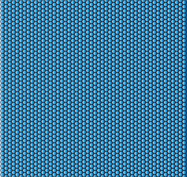 A blue honeycomb pattern over a large blue background