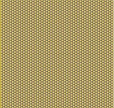 A golden honeycomb pattern over a large gold background