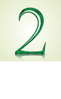 Number of Collection made of swirls - 2 Vector illustration