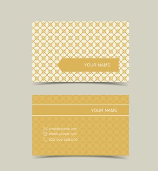 Retro business card design in two sided