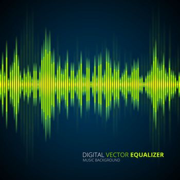 Abstract waveform music equalizer, vector background
