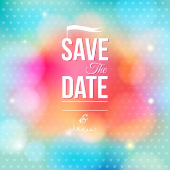 Save the date for personal holiday. Wedding invitation. Vector image. 
