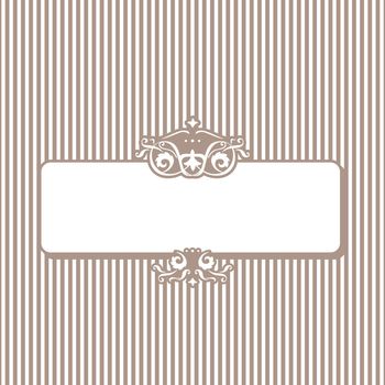 Retro striped card for Your text. Vector image.  