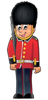 Happy Beefeater guard - eps10 vector illustration.