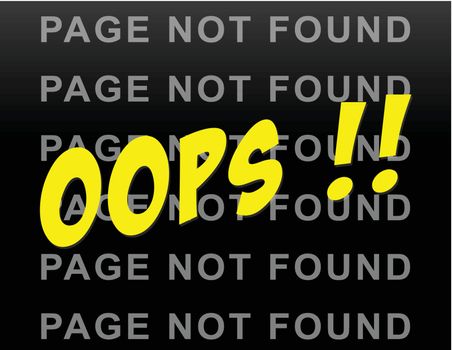 illustration of funny page not found web site background