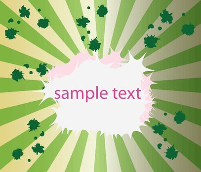 glossy background with gold and green stripes. there is an area for text in the middle