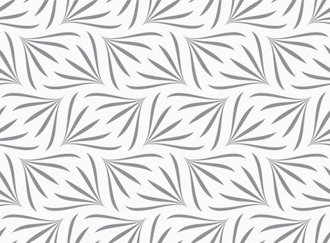 Seamless stylish geometric background. Modern abstract pattern. Flat monochrome design.Repeating ornament gray floral with turn.