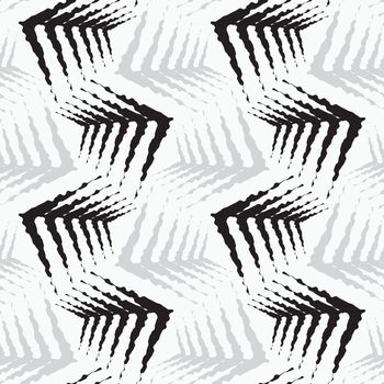 Seamless stylish geometric background. Modern abstract pattern. Flat monochrome design.Repeating  ornament rough shapes.