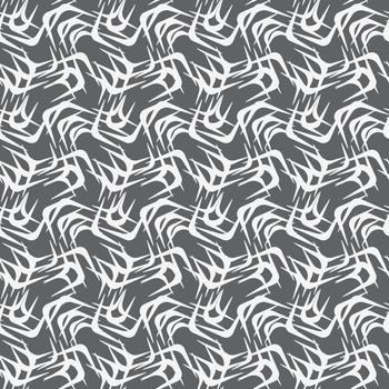 Seamless stylish geometric background. Modern abstract pattern. Flat monochrome design.Repeating ornament white intersecting shapes.