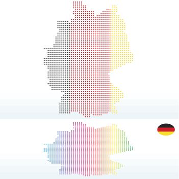 Vector Image -  Map of Federal Republic of Germany with with Dot Pattern