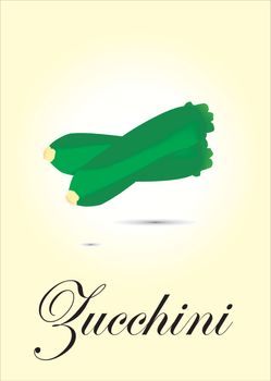 Zucchini chart vector illustration