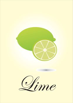 Lime chart vector illustration
