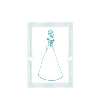 Beautiful bride - doodle illustration